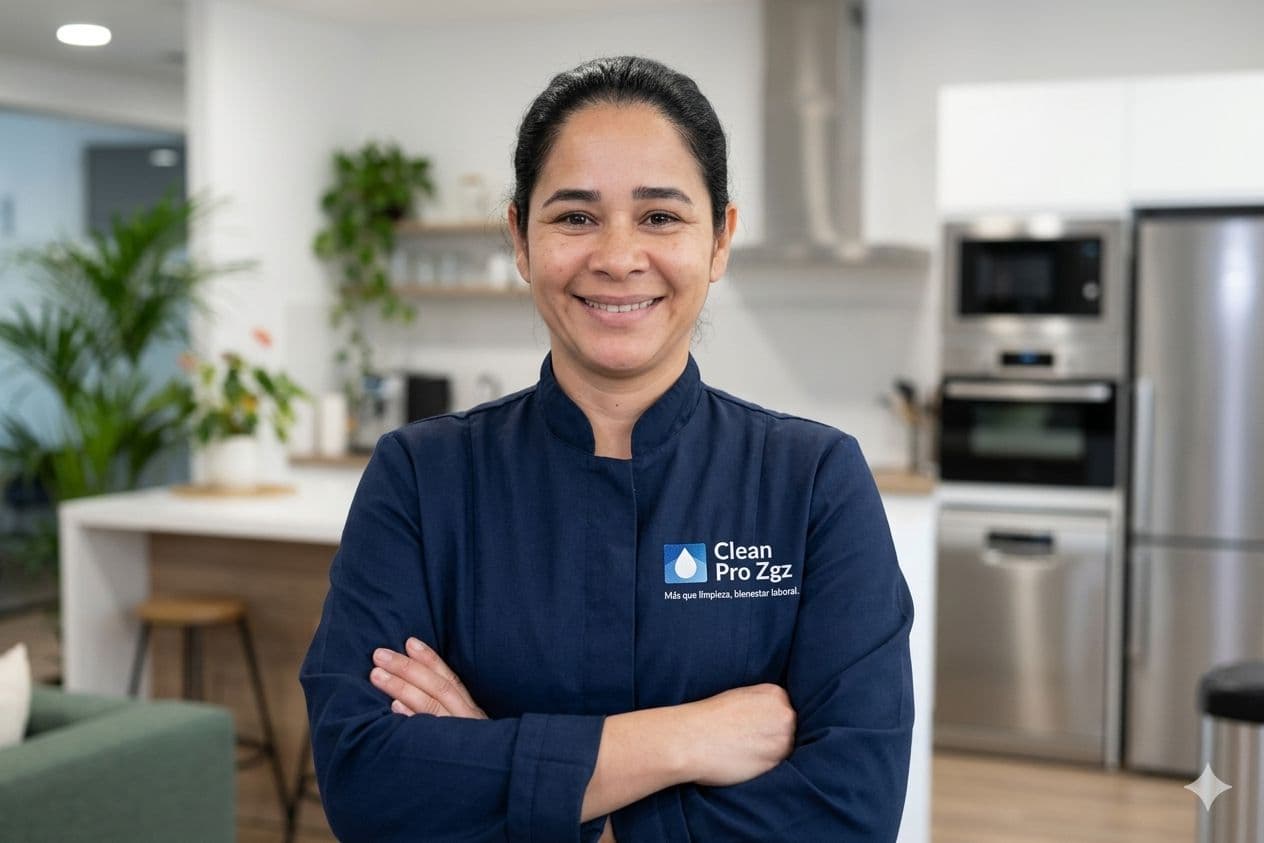Profesional de Clean Pro Zgz en un espacio limpio
